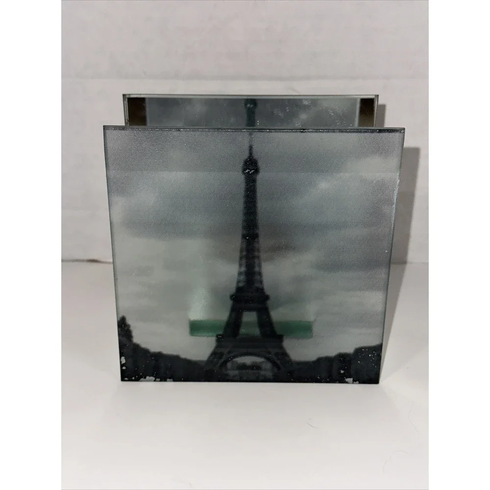 Pier 1 Imports Eiffel‎ Tower Glass Tea Light Candle Holder Paris Decor Mirror